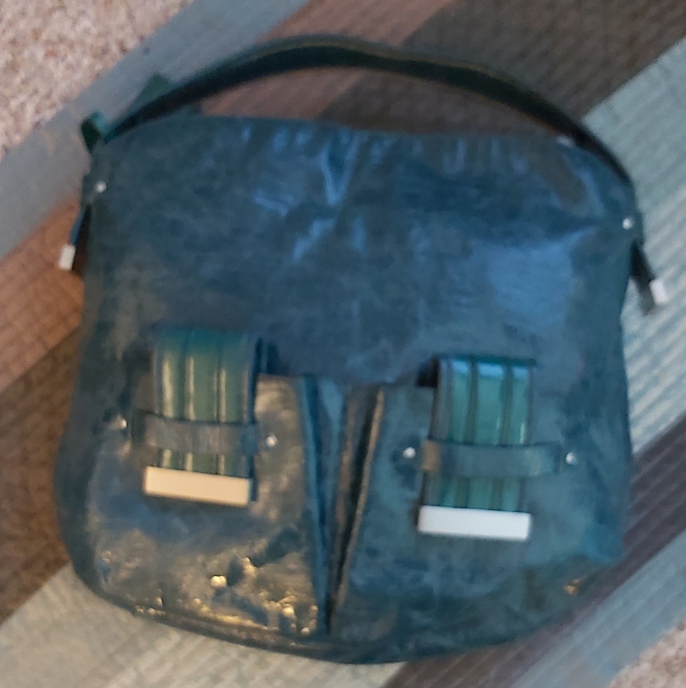 Calvin Klein green leather purse.